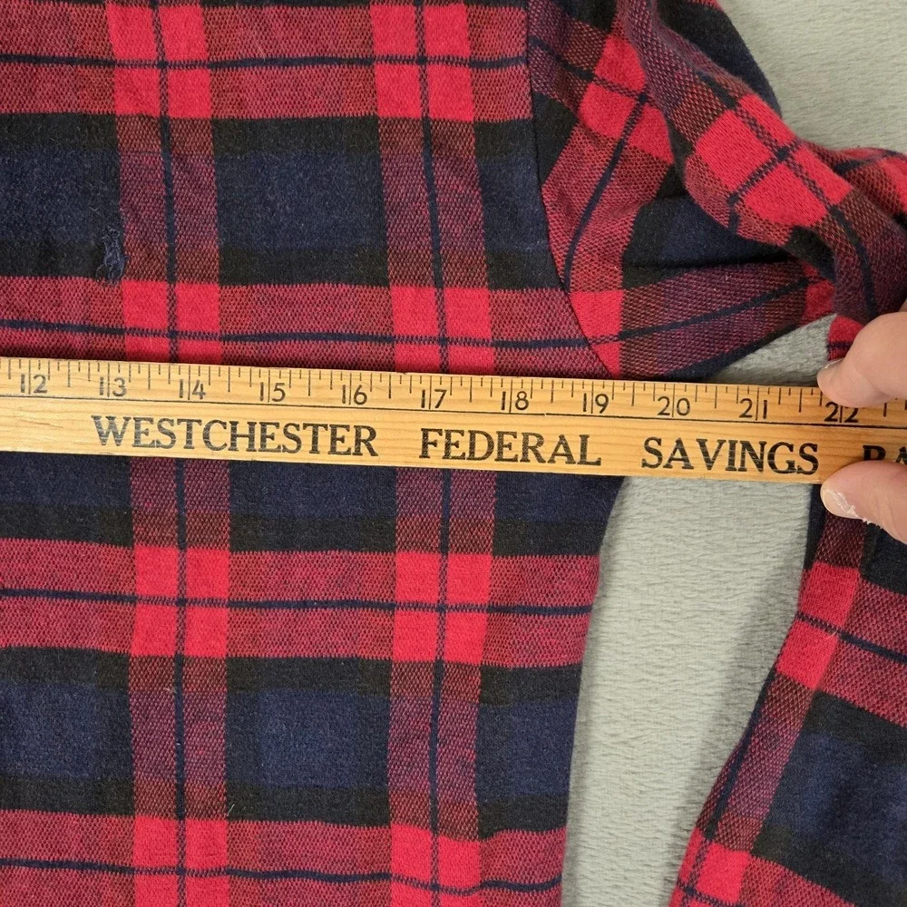 Vintage Polo Ralph Lauren Polo Shirt Mens  Large Red Plaid Long Sleeve 90s